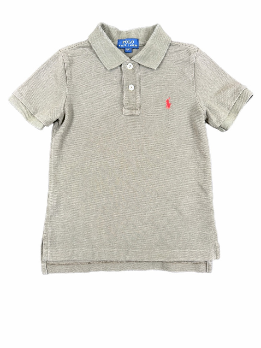 POLO Ralph Lauren The Iconic Mesh Polo Shirt in Olive Green -4/4T